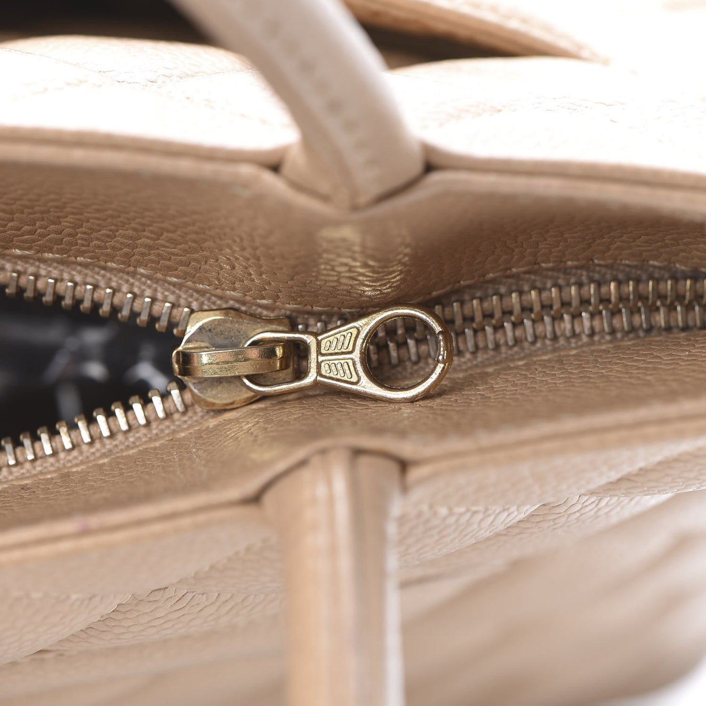 Caviar Quilted Medallion Tote Beige