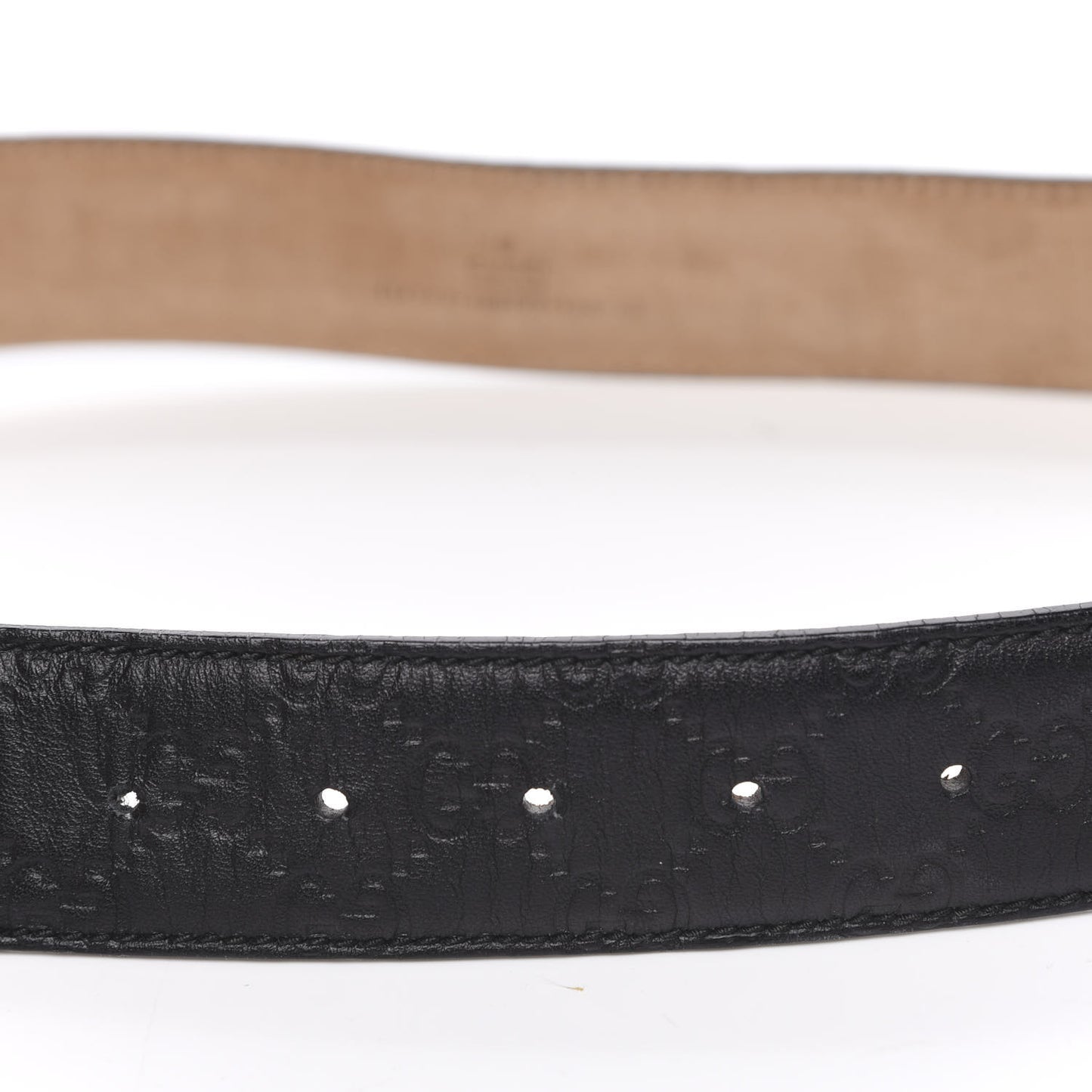 Guccissima Interlocking G Belt 100 40 Black