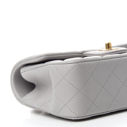 Chanel Lambskin Quilted Mini Top Handle Rectangular Flap Grey 9 of 11