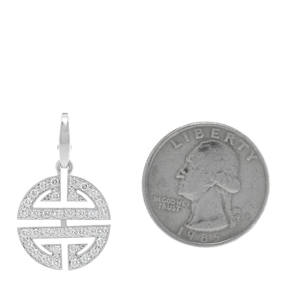 Cartier 18K White Gold Diamond Longevity Charm 2 of 4
