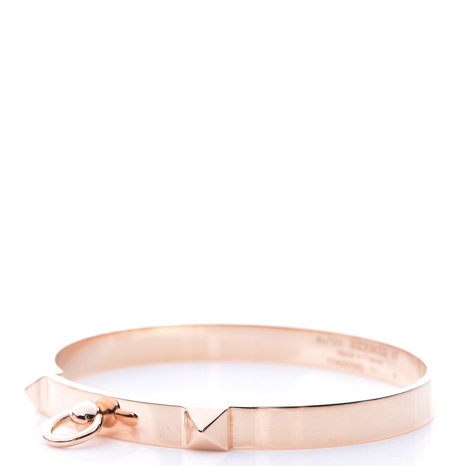 Hermes 18K Rose Gold PM Collier De Chien Bracelet ST 3 of 5