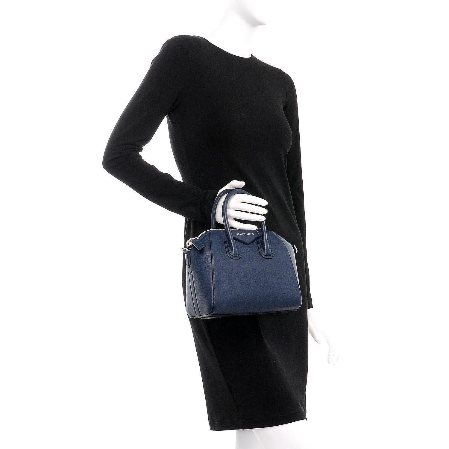 Givenchy Sugar Goatskin Mini Antigona Night Blue 3 of 10
