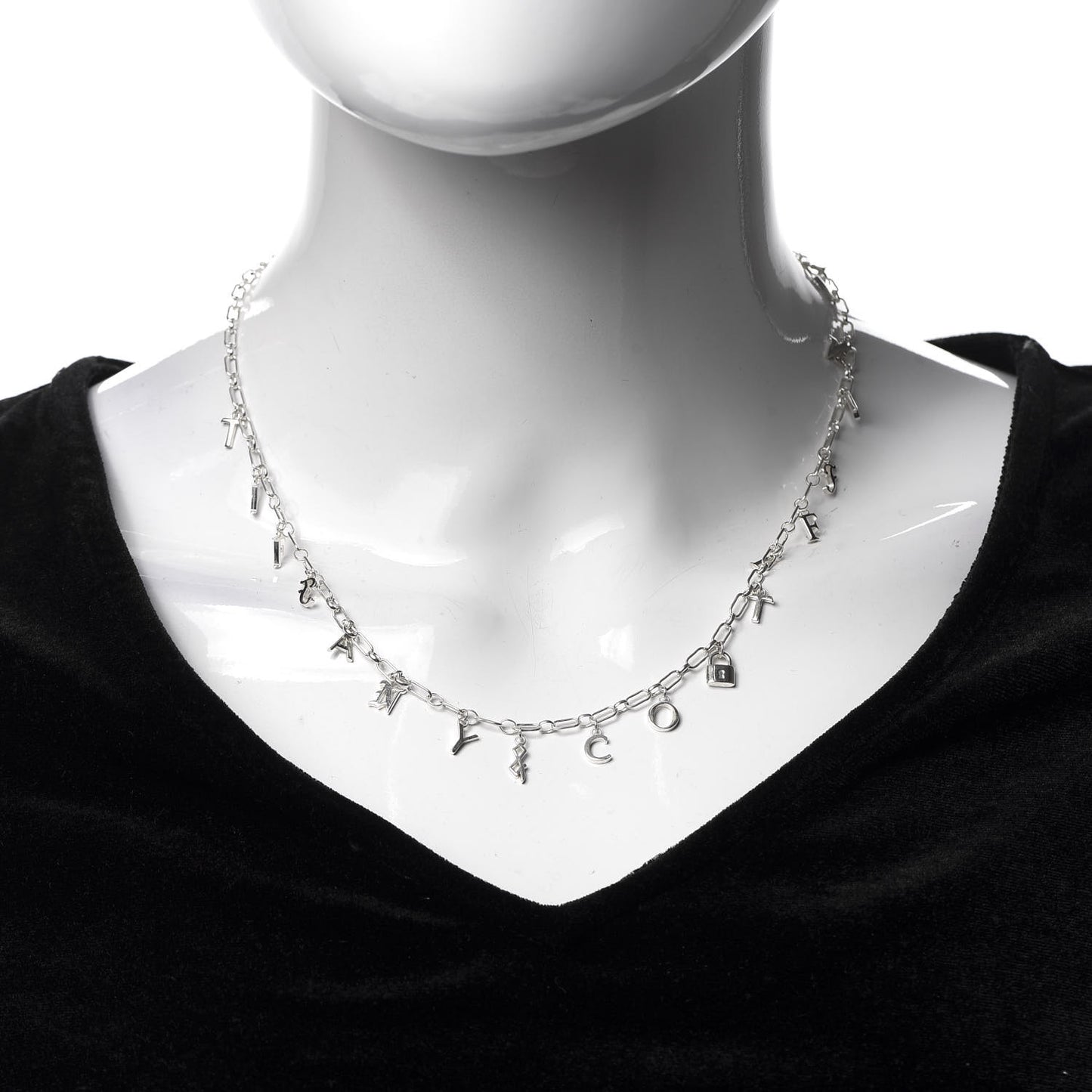 Sterling Silver Enamel Love Notes Charm Necklace