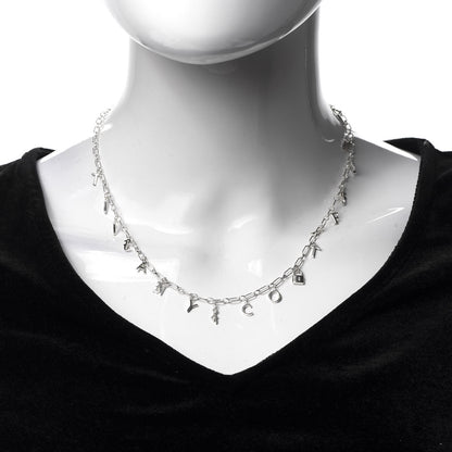 Tiffany Sterling Silver Enamel Love Notes Charm Necklace 2 of 11