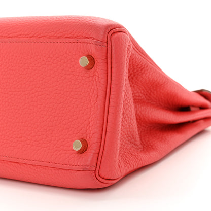 Hermes Togo Kelly Retourne 32 Rouge Pivoine 9 of 13