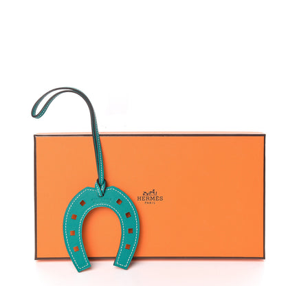 Hermes Swift Paddock Horseshoe Bag Charm Bleu Paon 4 of 4
