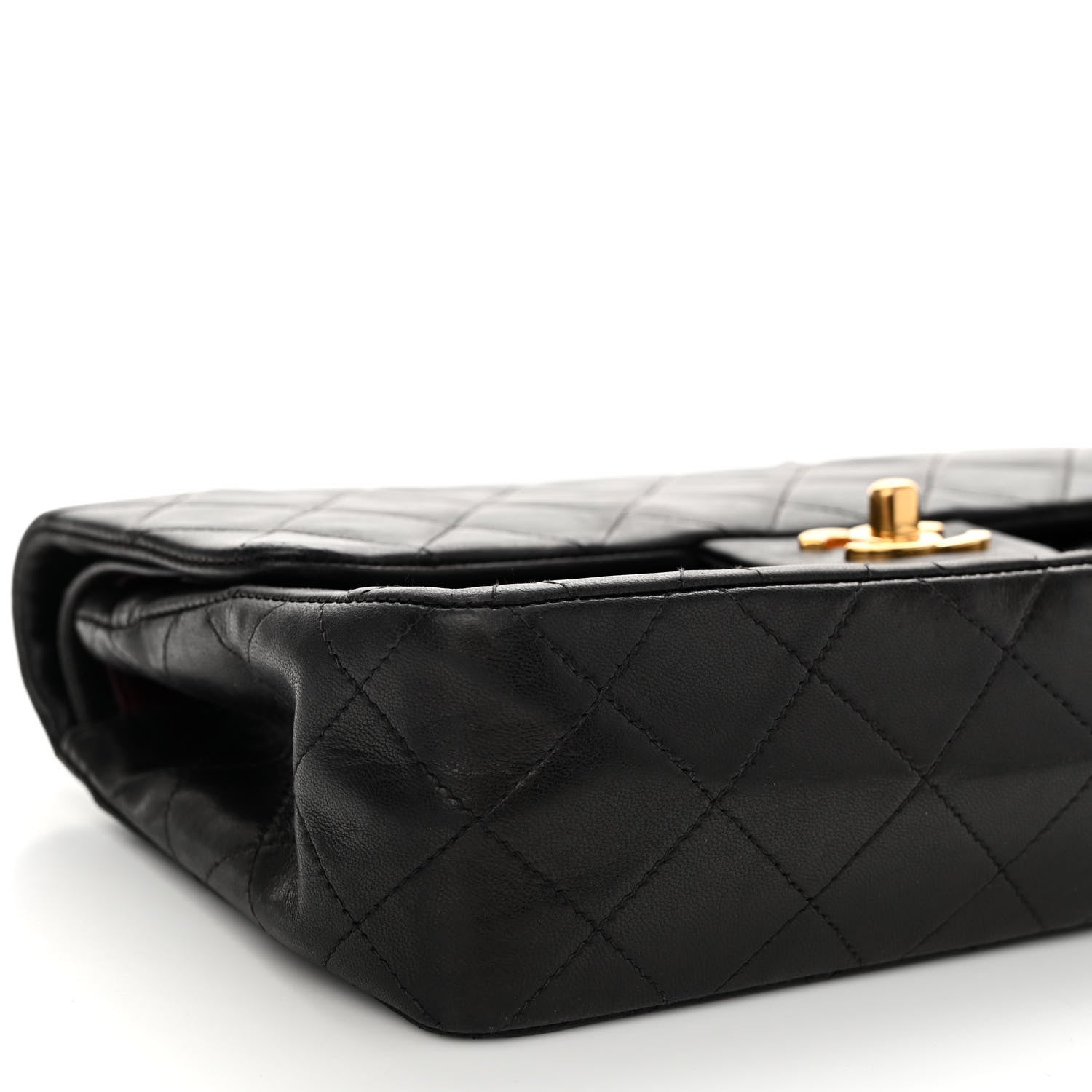 Chanel Lambskin Quilted Small Double Flap Black 10 of 13
