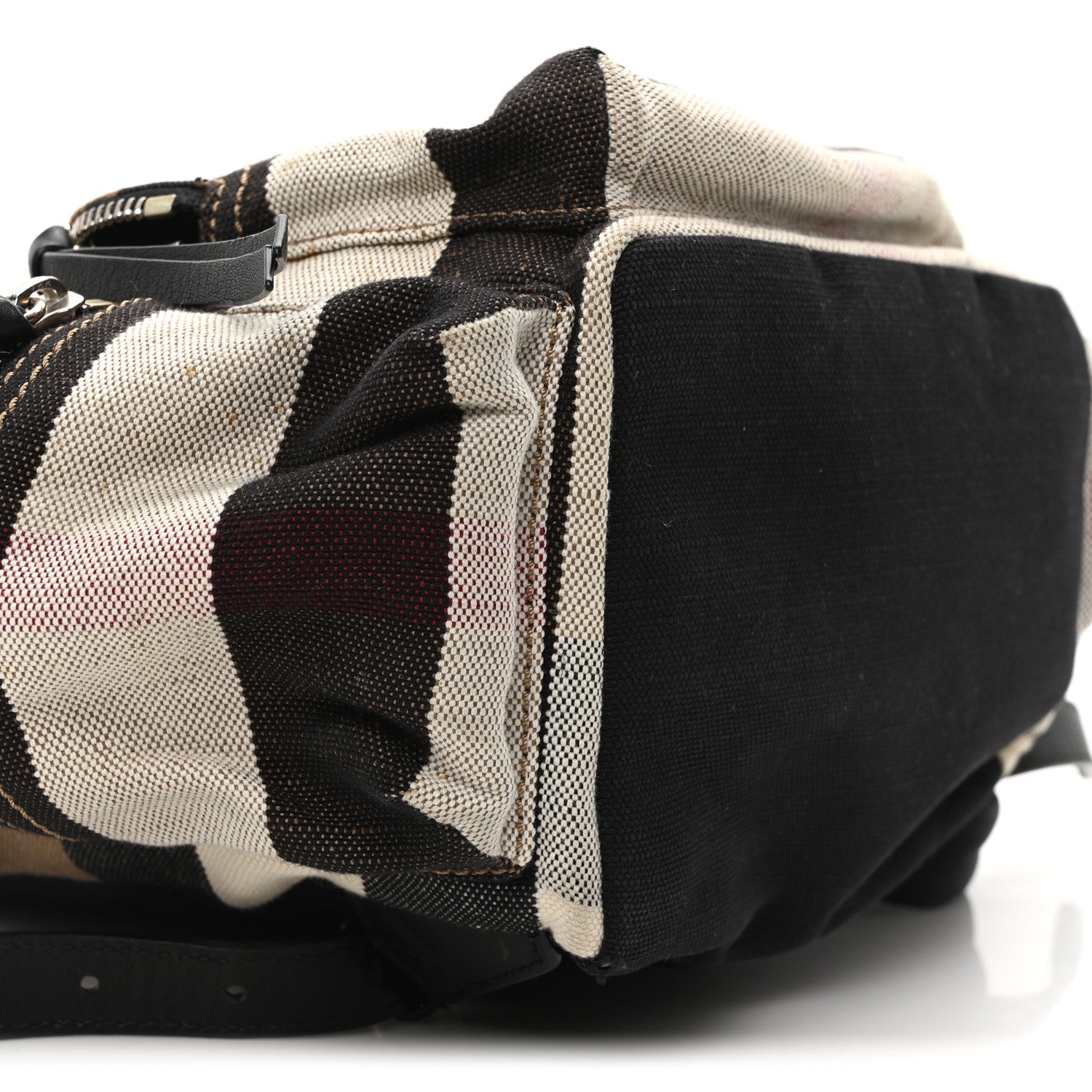 Burberry Canvas Mega Check Medium Rucksack Backpack Black 8 of 9