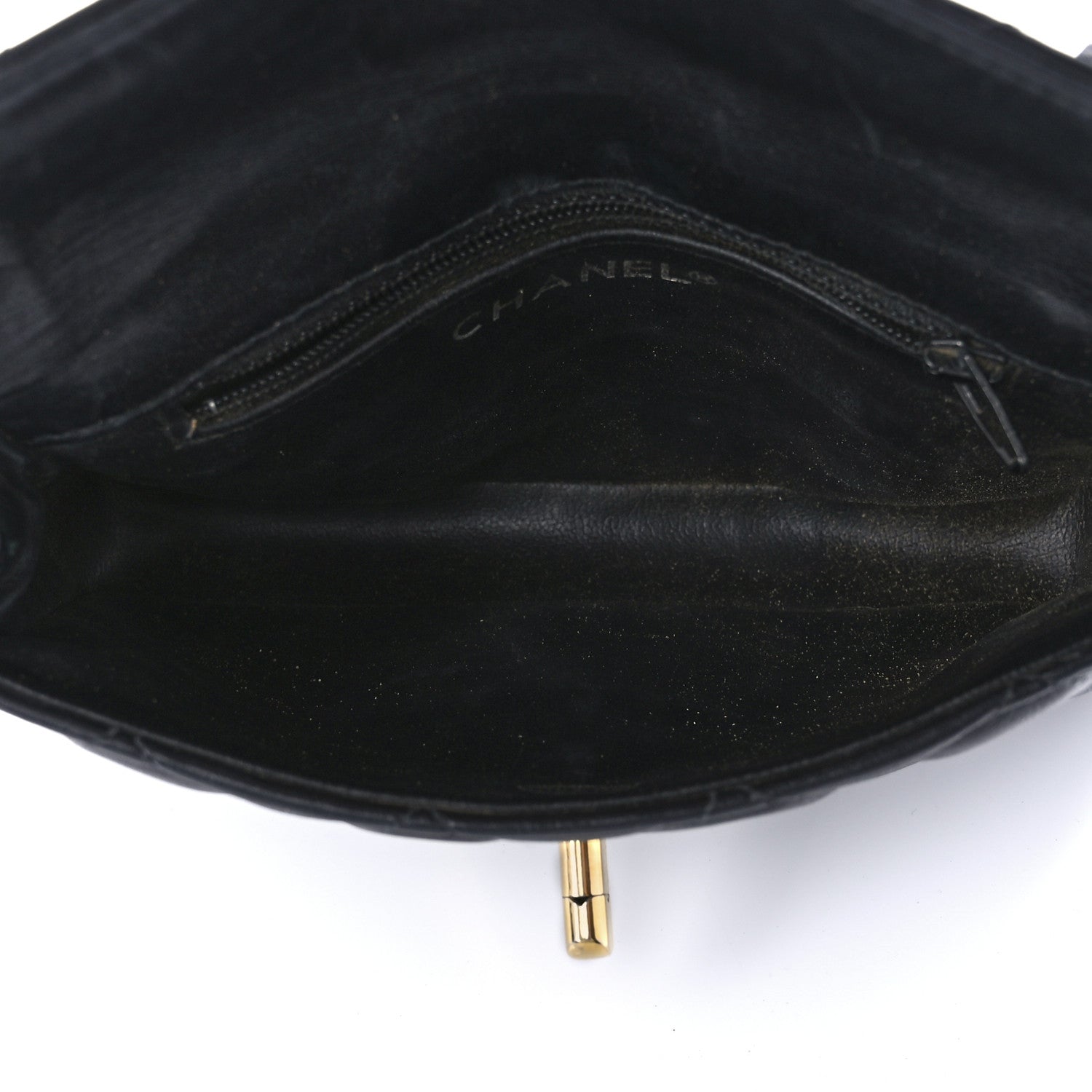 Chanel Lambskin Quilted Flap Waist Belt Bag Black 5 of 11