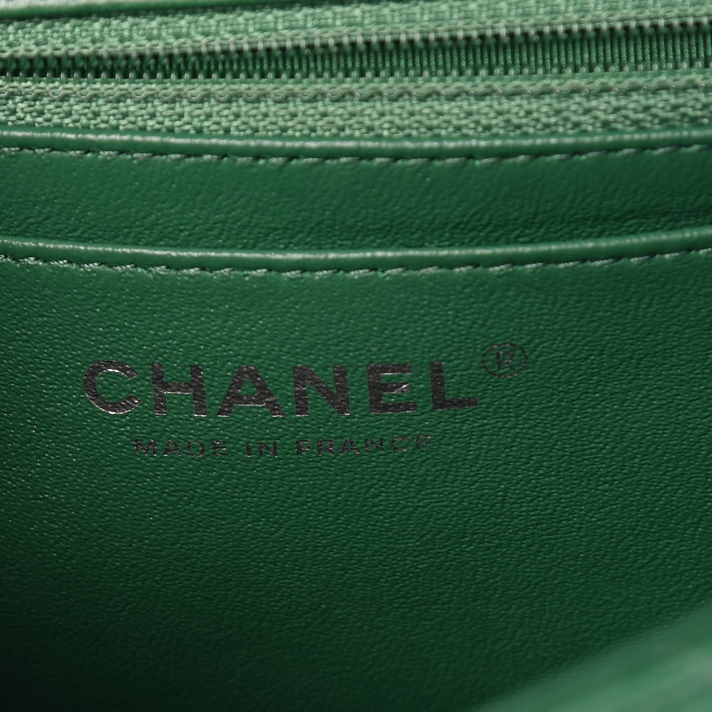 Lambskin Quilted Mini Square Flap Green