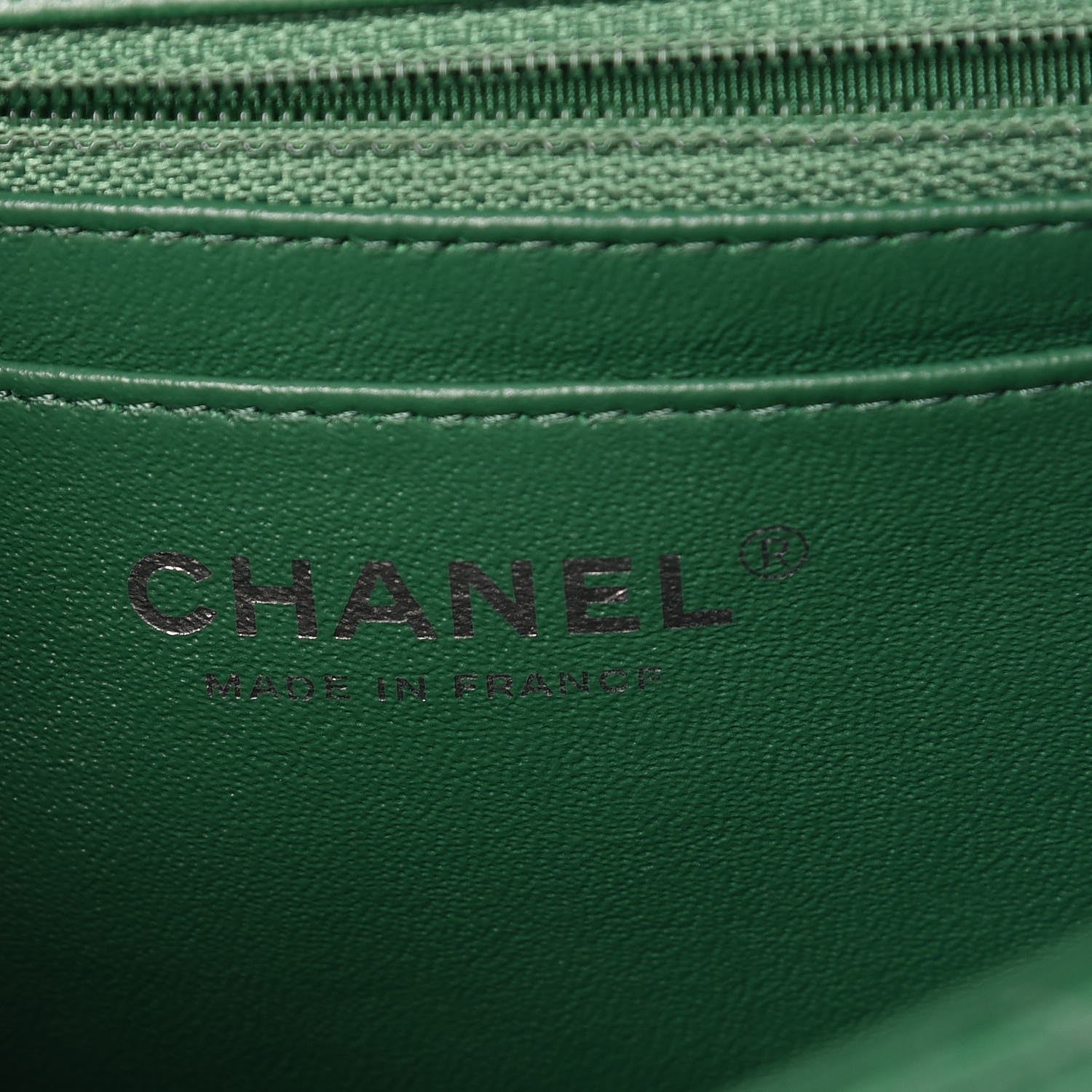 Chanel Lambskin Quilted Mini Square Flap Green 5 of 8
