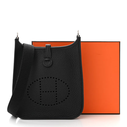 Hermes Taurillon Clemence Evelyne TPM Black 11 of 11