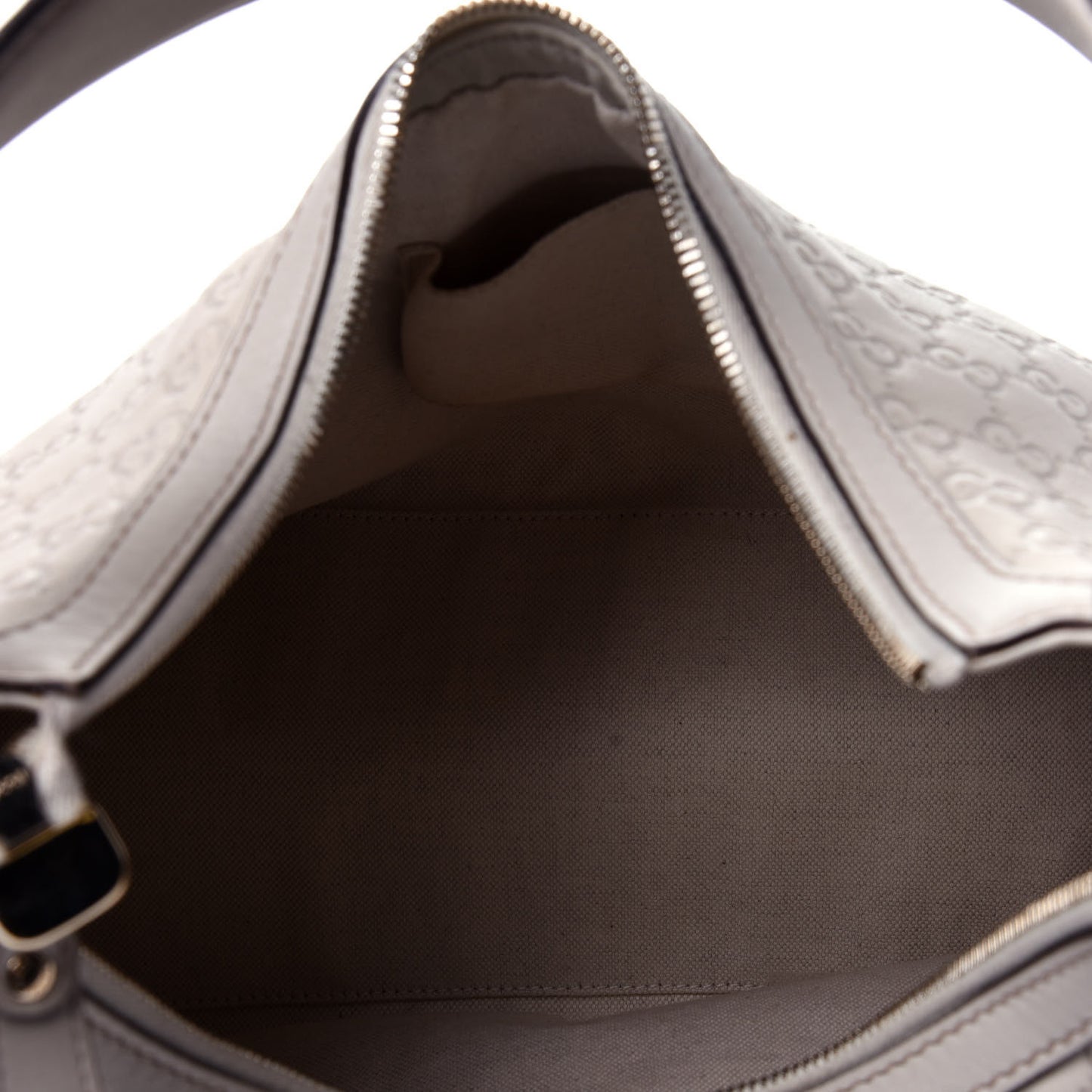 Guccissima Medium Lovely Heart Hobo Off White