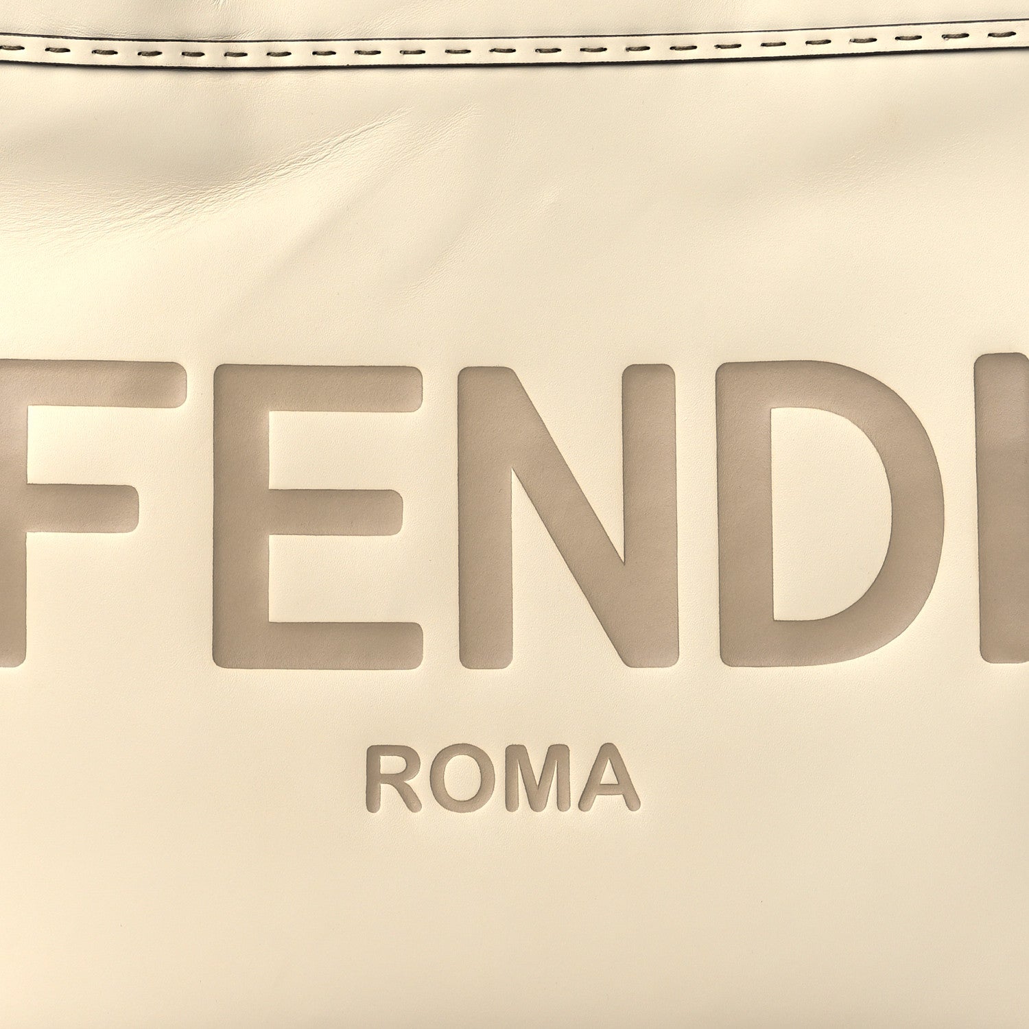 Fendi Vitello King Plexiglass Logo Embossed Large Fendi Sunshine Shopper Tote White Ice 6 of 8