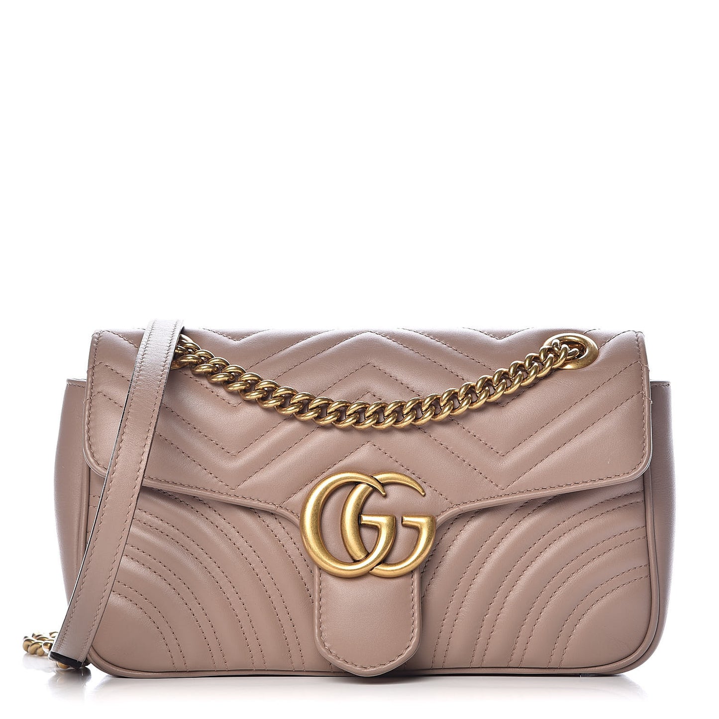 Calfskin Matelasse Small GG Marmont Shoulder Bag Porcelain Rose
