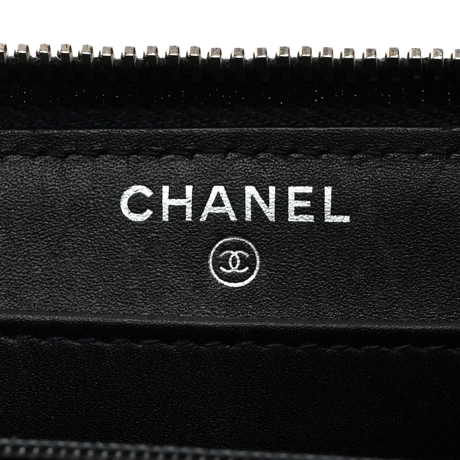 Chanel Patent Quilted Zip Around Wallet Navy 6 of 8