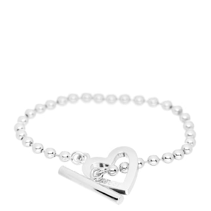 Gucci Sterling Silver Boule Heart Toggle Bracelet 1 of 3