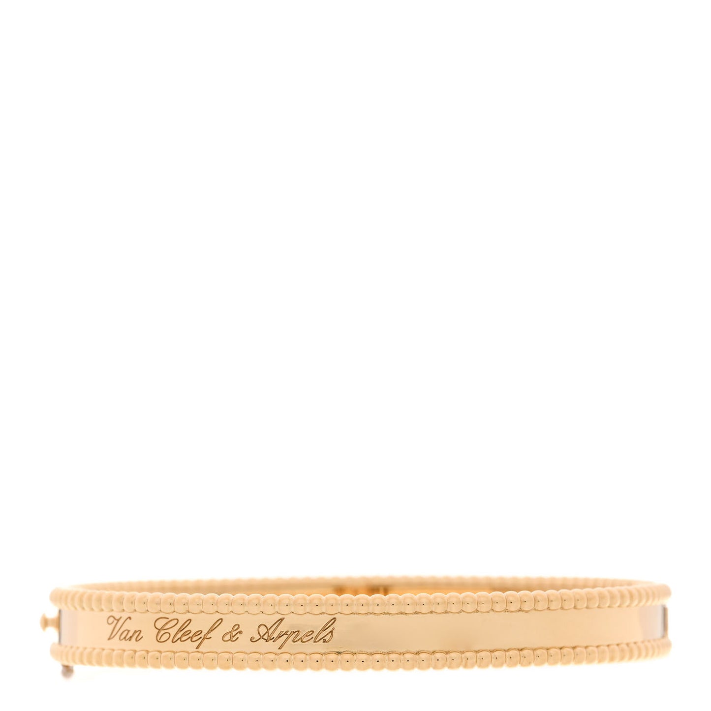 18K Yellow Gold Perlee Signature Bangle Bracelet L