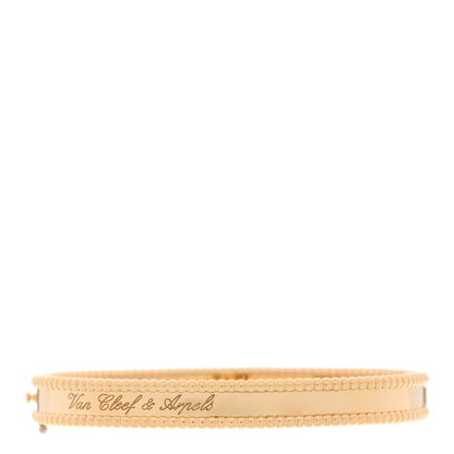 Van Cleef & Arpels 18K Yellow Gold Perlee Signature Bangle Bracelet L 2 of 4