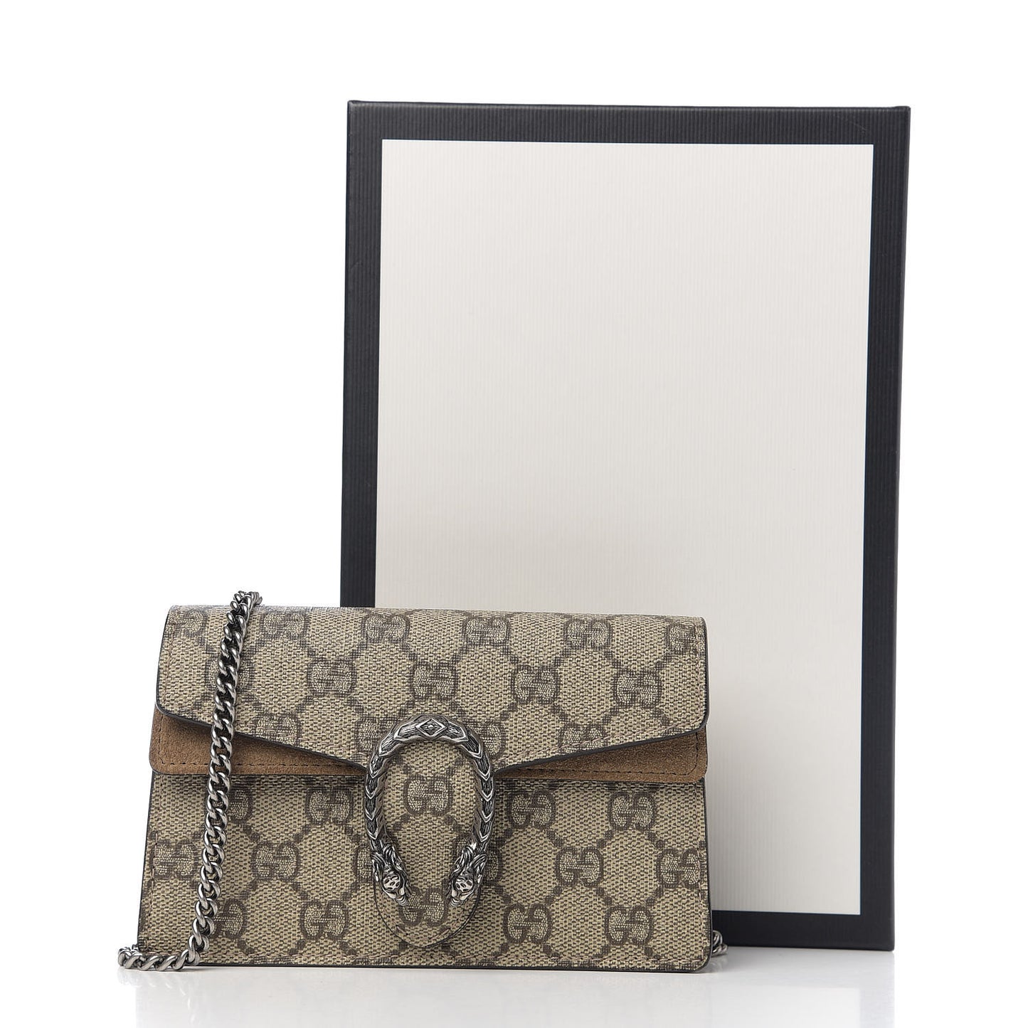 GG Supreme Monogram Super Mini Dionysus Shoulder Bag Taupe