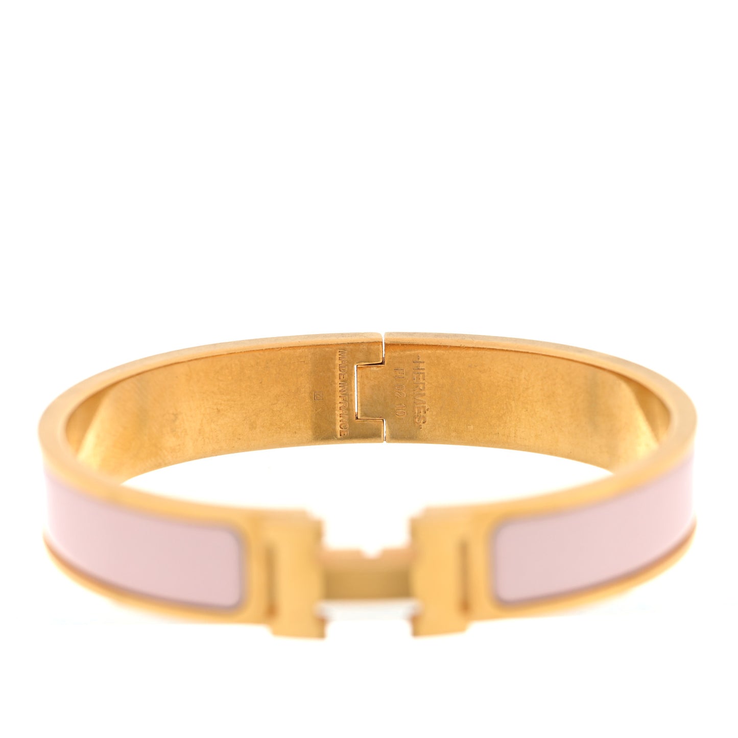 Enamel Narrow Clic Clac H Bracelet PM Rose Dragee