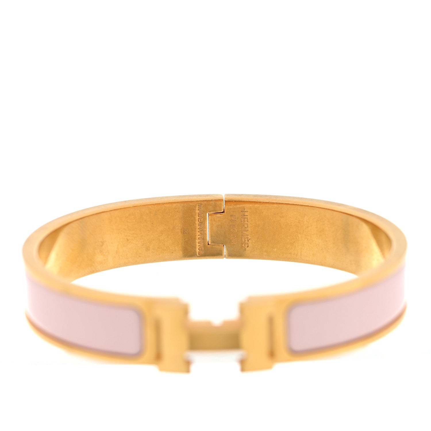 Hermes Enamel Narrow Clic Clac H Bracelet PM Rose Dragee 4 of 4