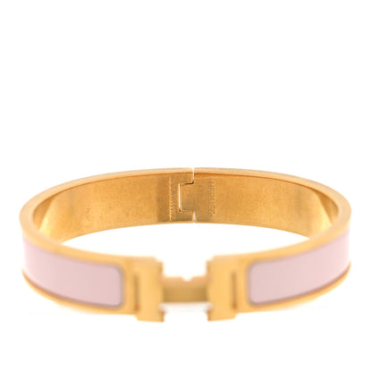 Hermes Enamel Narrow Clic Clac H Bracelet PM Rose Dragee 4 of 4
