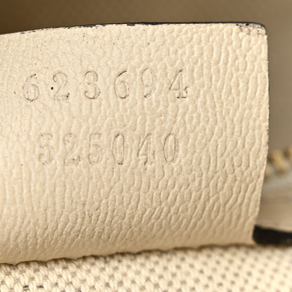 Gucci Monogram Calfskin Large Horsebit 1955 Tote Bag Beige Mystic White 7 of 12