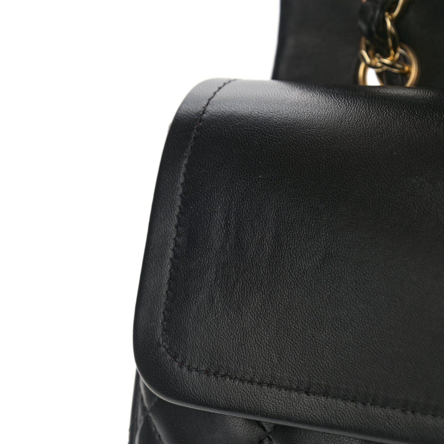 Lambskin Quilted Maxi Double Flap Black