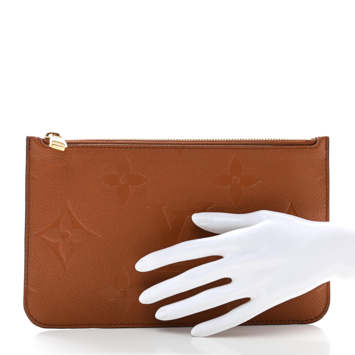 Louis Vuitton Empreinte Monogram Giant Neverfull MM Pochette Caramel 2 of 6