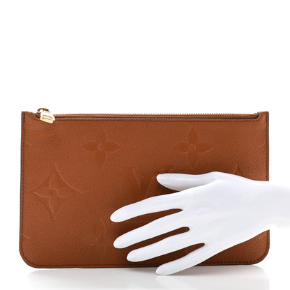 Louis Vuitton Empreinte Monogram Giant Neverfull MM Pochette Caramel 2 of 6