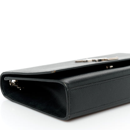 Saint Laurent Grain De Poudre Medium Classic Monogram Kate Satchel Black 10 of 11