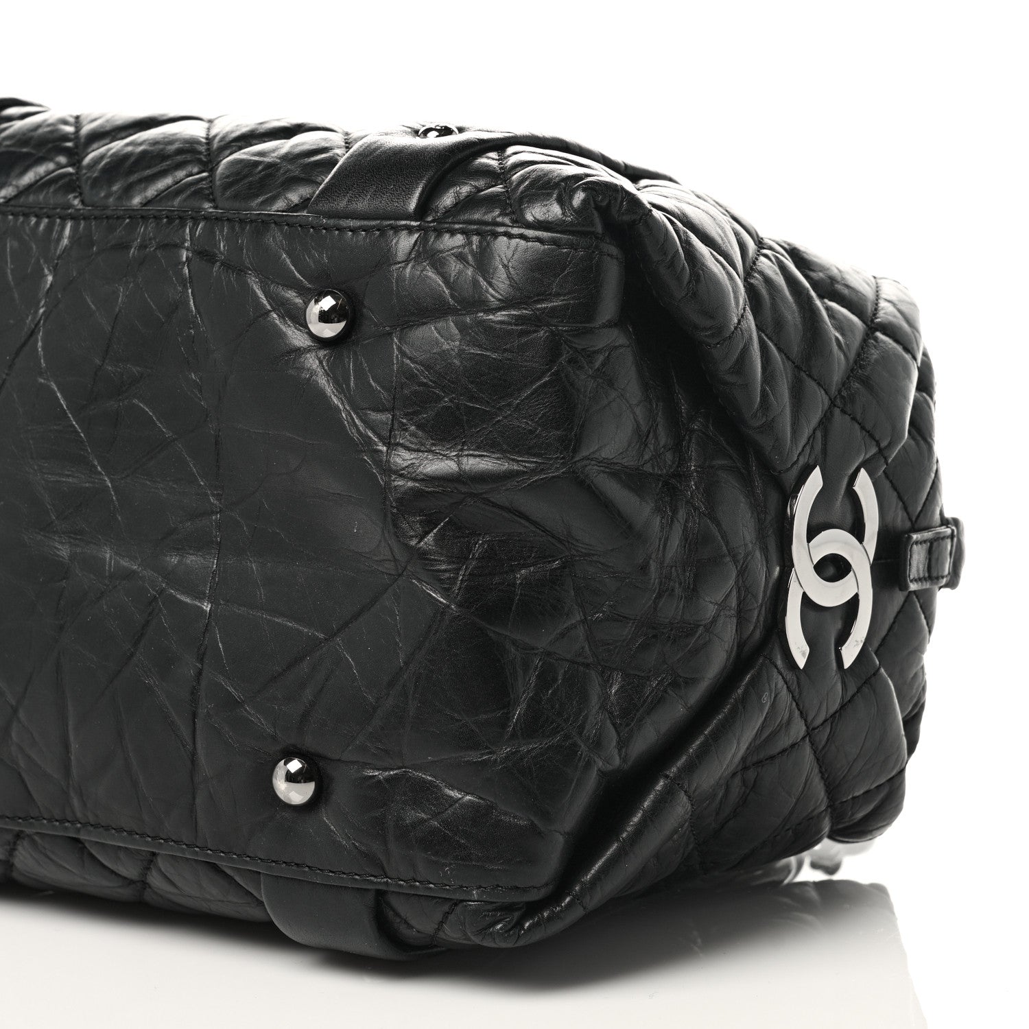 Chanel Distressed Lambskin Small Lady Braid Tote Black 9 of 9