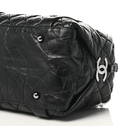 Chanel Distressed Lambskin Small Lady Braid Tote Black 9 of 9