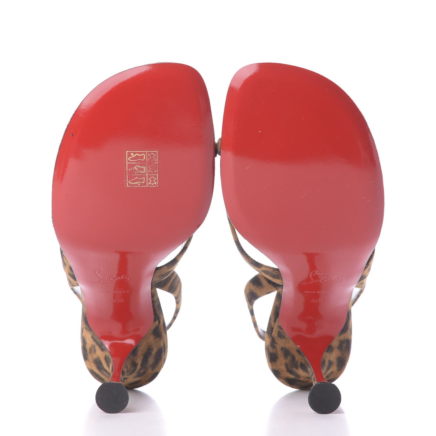 Christian Louboutin Veau Velours Taralita 85 Thong Sandals 40.5 Leo 7 of 10