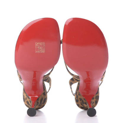 Christian Louboutin Veau Velours Taralita 85 Thong Sandals 40.5 Leo 7 of 10