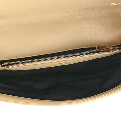 Saint Laurent Sheepskin Matelasse Chevron Monogram Large College Satchel Beige 5 of 18