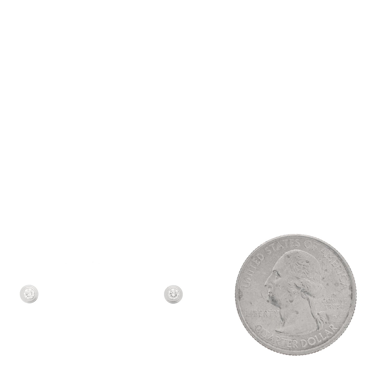 18K White Gold Diamond XS D'Amour Earrings