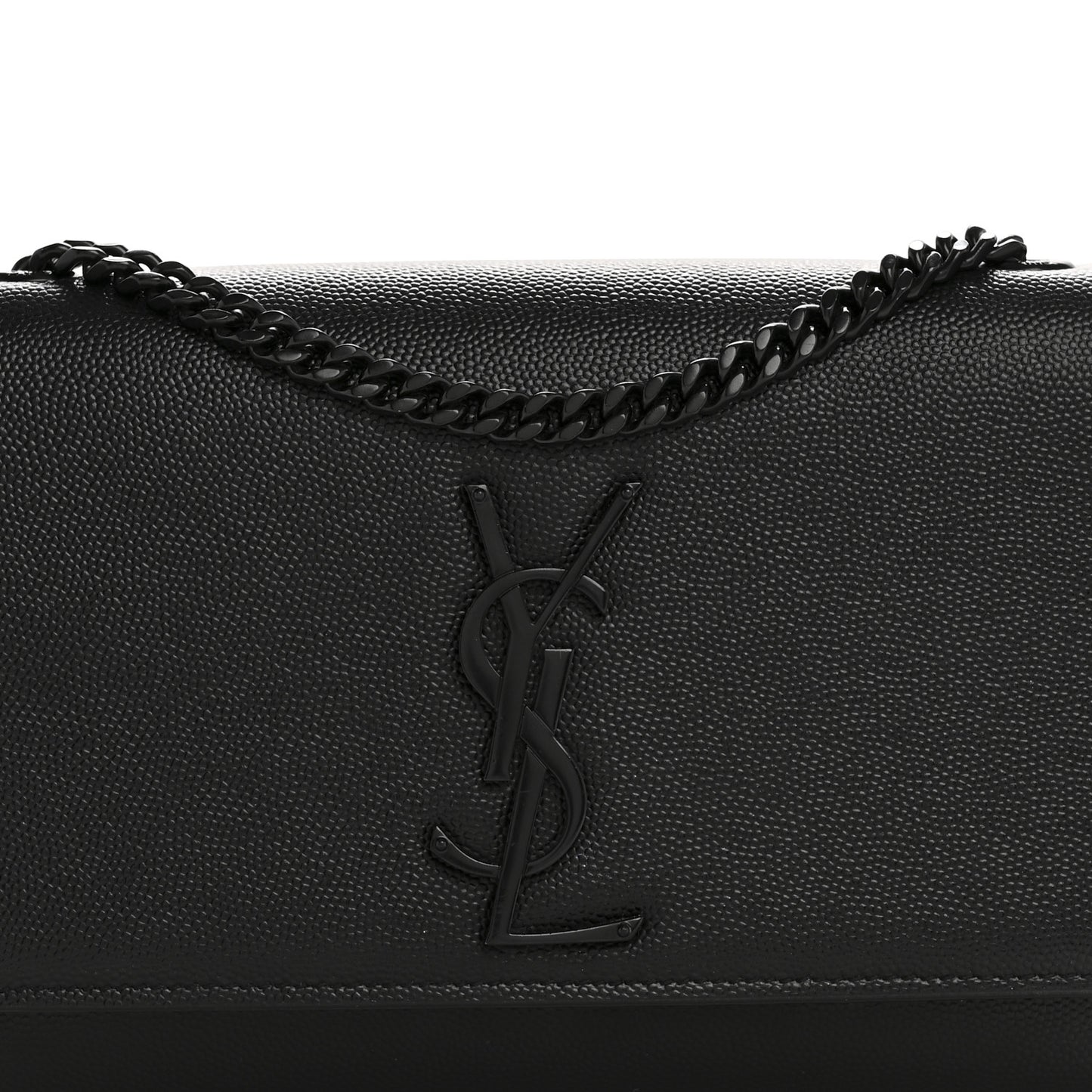 Grain De Poudre Small Monogram Monochrome Kate Satchel Black