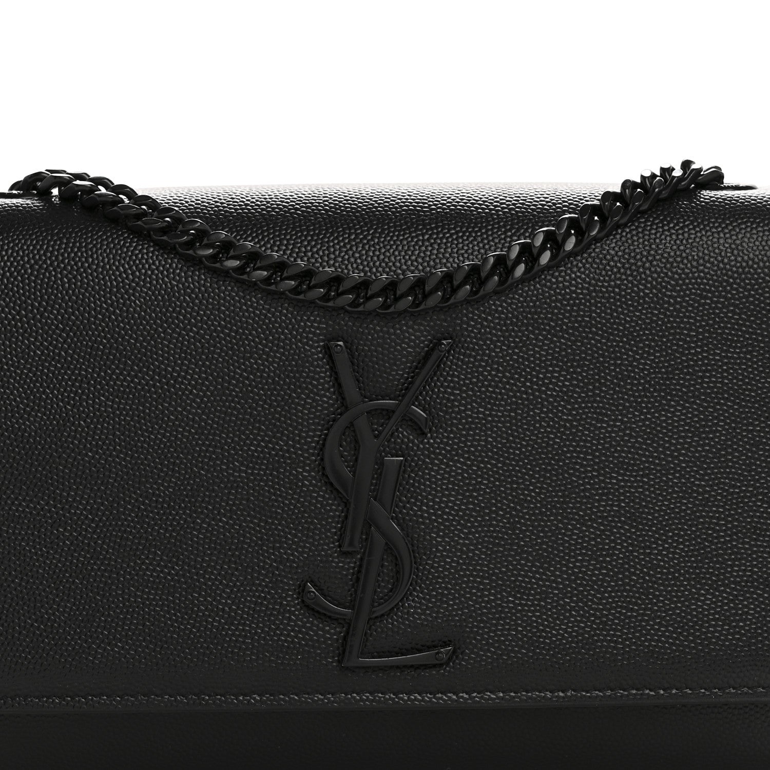 Saint Laurent Grain De Poudre Small Monogram Monochrome Kate Satchel Black 8 of 13
