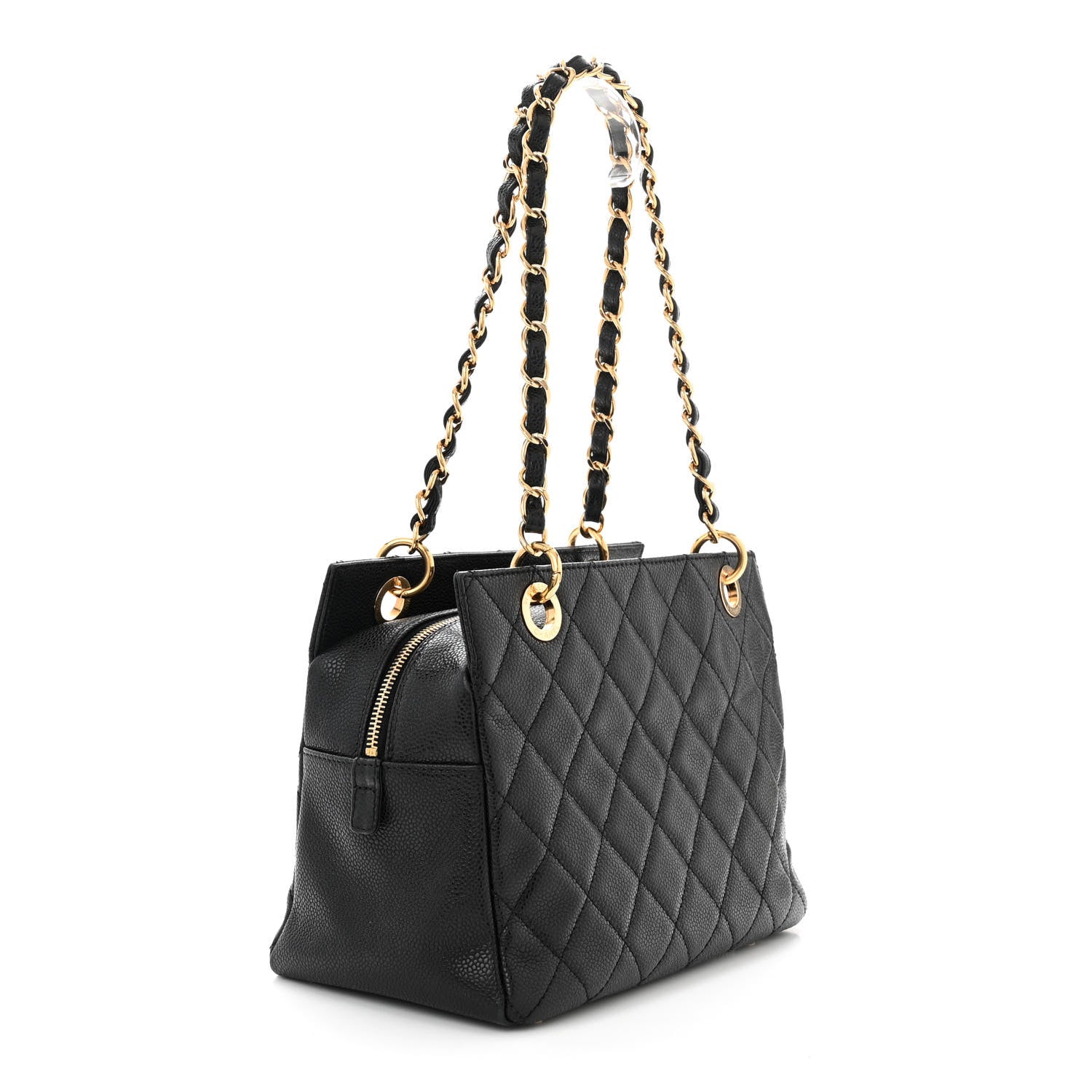 Chanel Caviar Quilted Petit Timeless Shopping Tote PTT Black 3 of 12