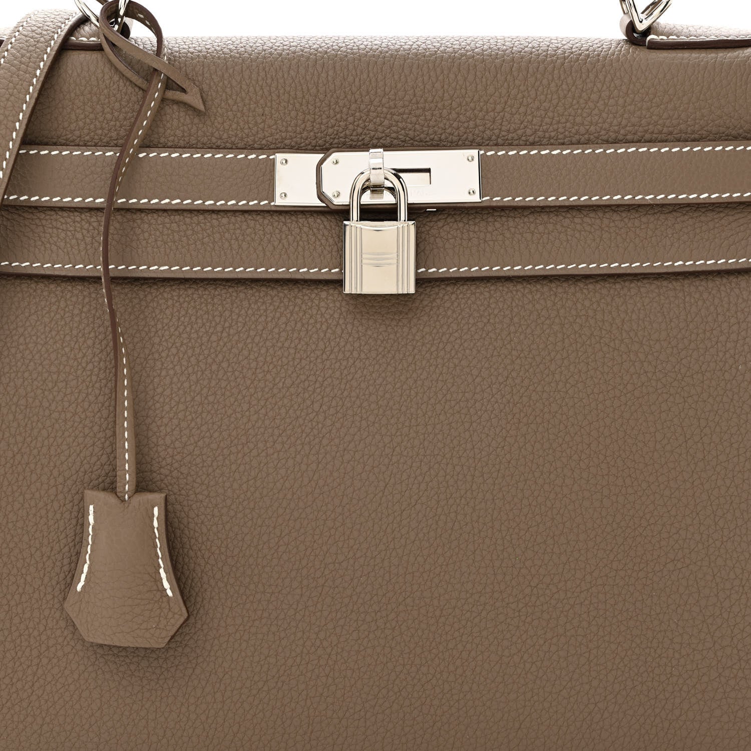 Hermes Togo Kelly Retourne 32 Etoupe 8 of 12