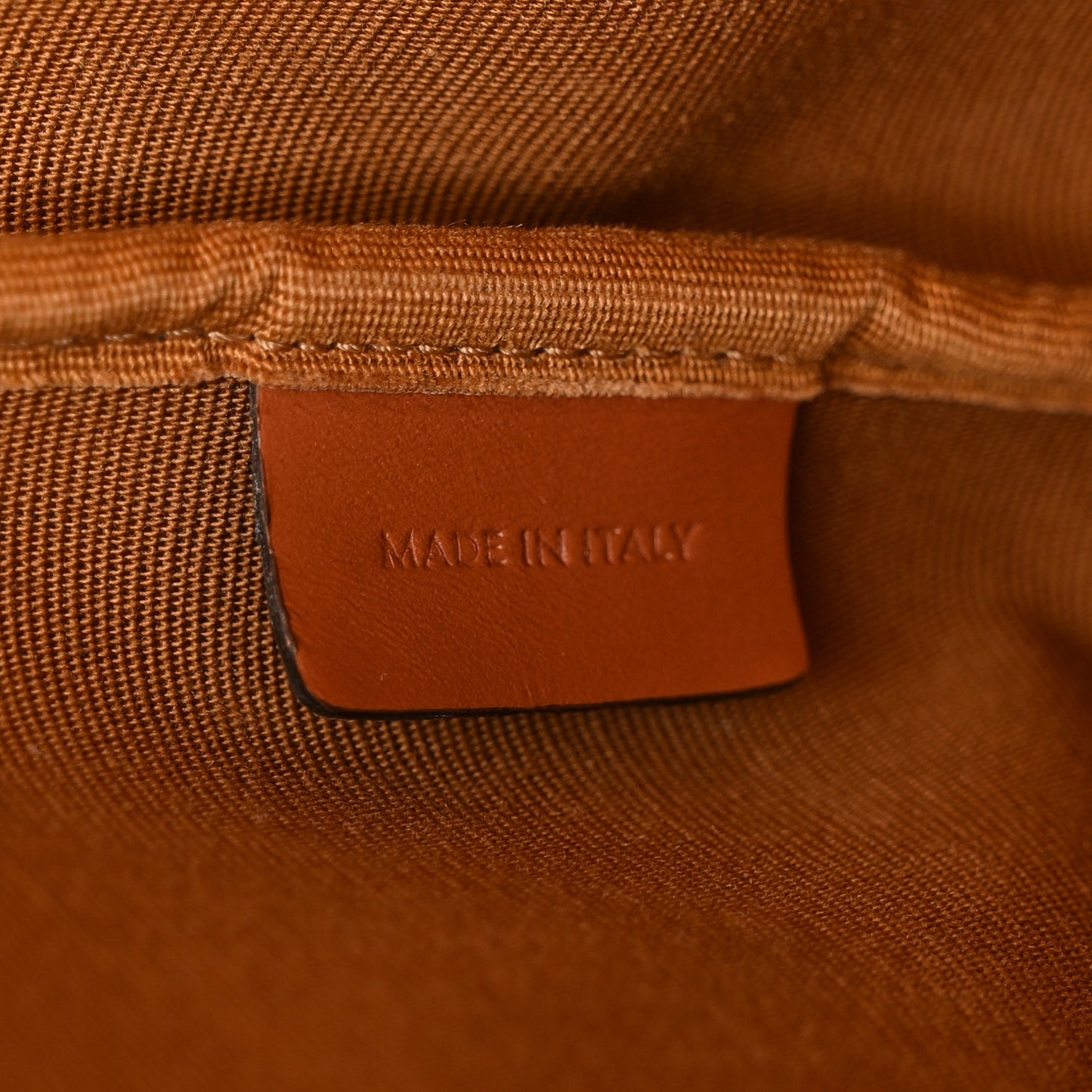 Triomphe Canvas Calfskin Medium Bucket Bag Tan