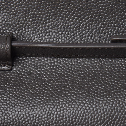 Saint Laurent Grain De Poudre Matelasse Chevron Monogram Chain Wallet Earth 8 of 14