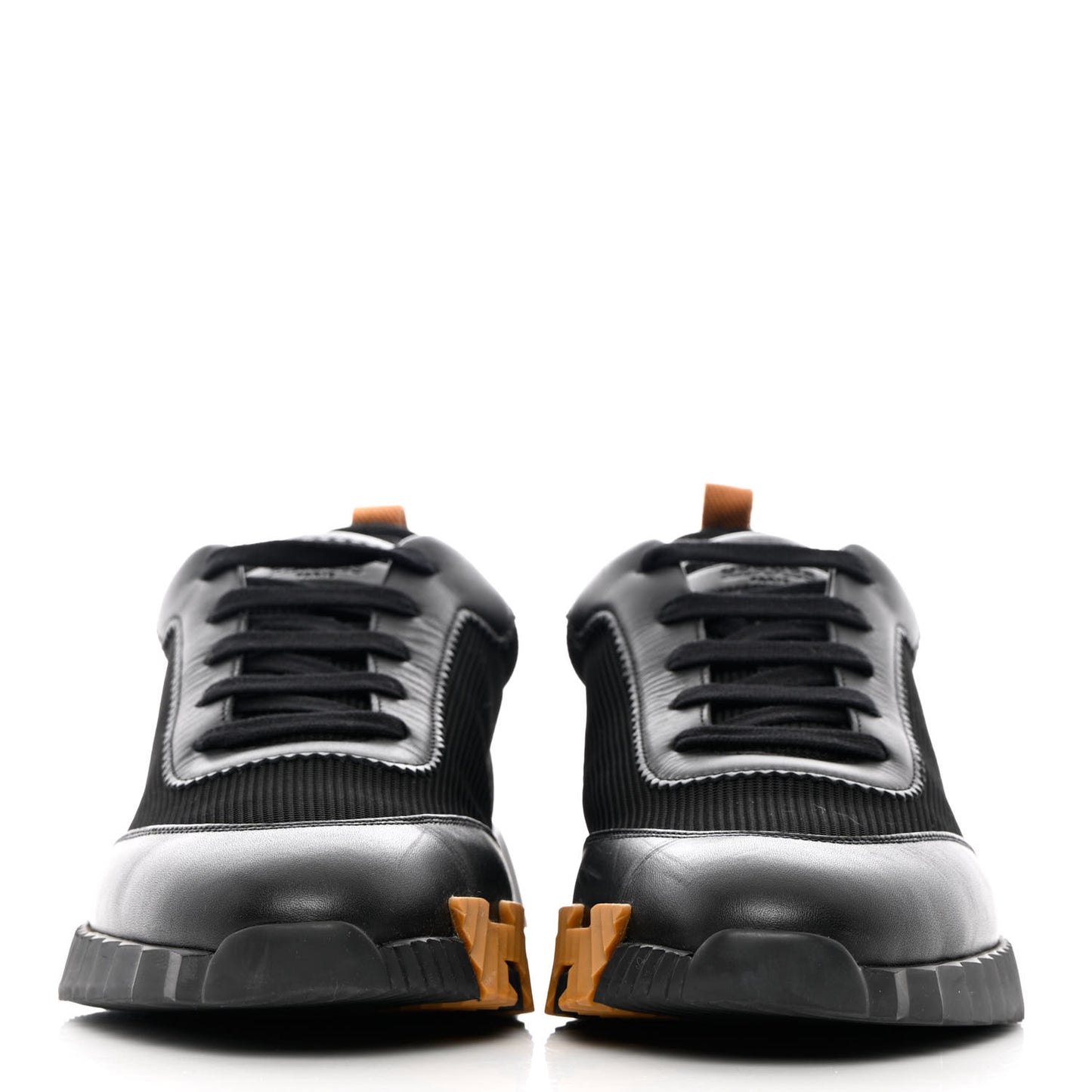 Technical Canvas Suede Goatskin Bouncing Sneakers 43 Black Miel