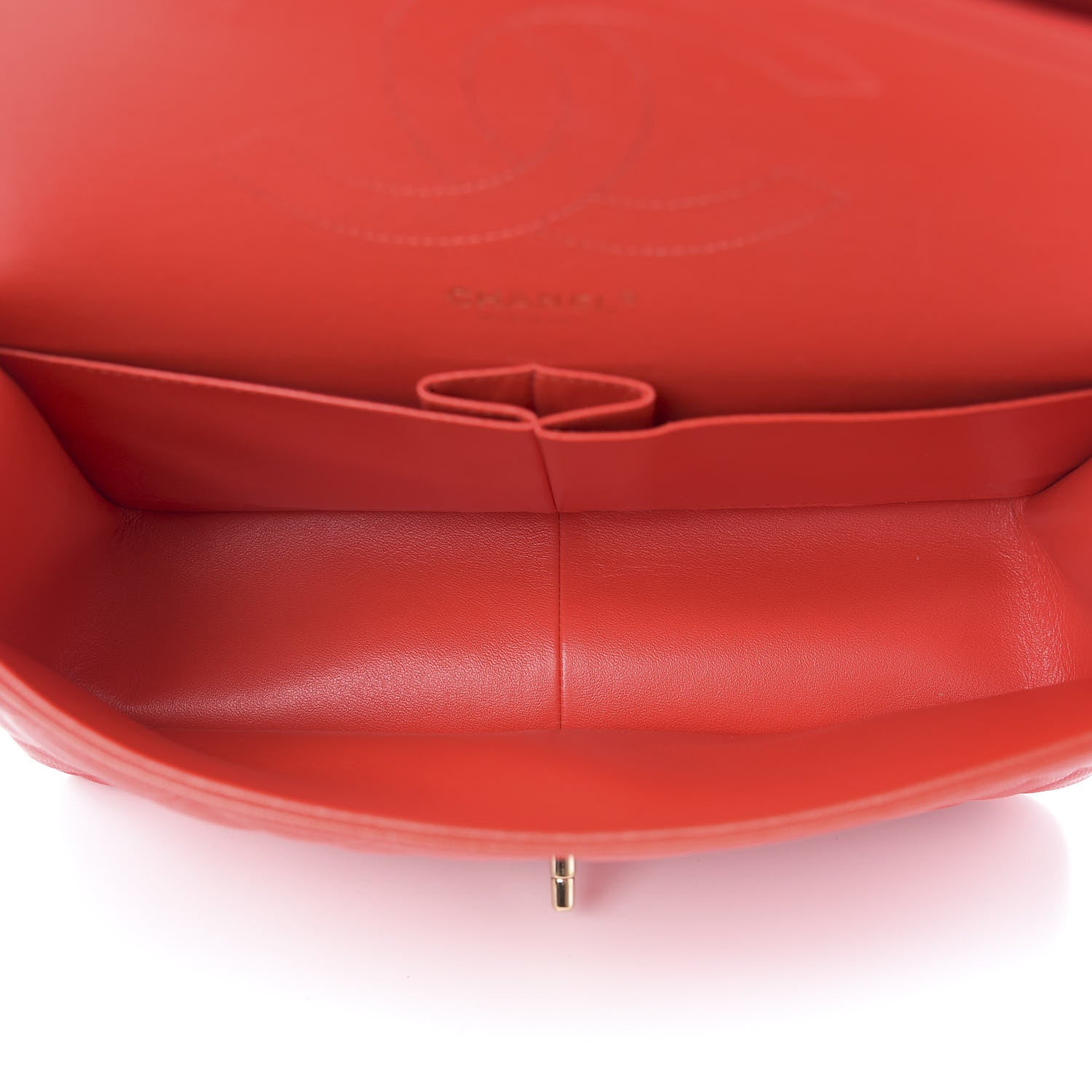 Chanel Caviar Quilted Jumbo Double Flap Red 4 of 10