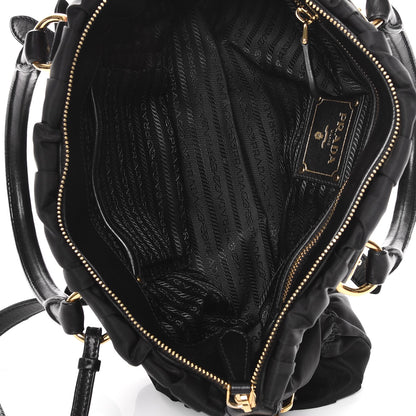 Prada Tessuto Nylon Gaufre Shopping Satchel Black 7 of 12