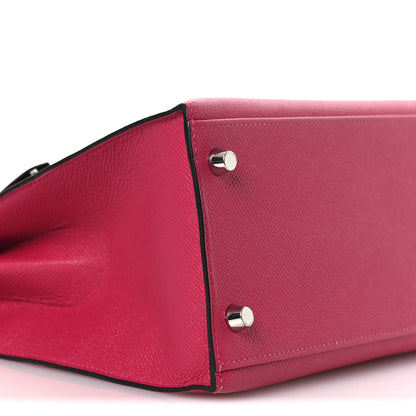 Hermes Epsom Verso Kelly Sellier 28 Framboise Prune 9 of 11