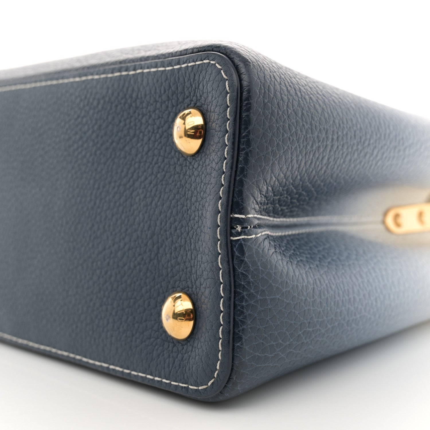 Louis Vuitton Taurillon Capucines PM Blue Marine 10 of 13