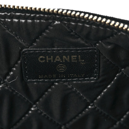 Chanel Velvet Quilted Medium Cosmetic Case Black 6 of 7